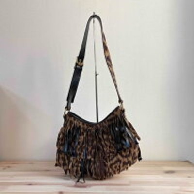 Vintage YSL Rive Gauche Leopard Pony Hair Fringe Shoulder Bag Very