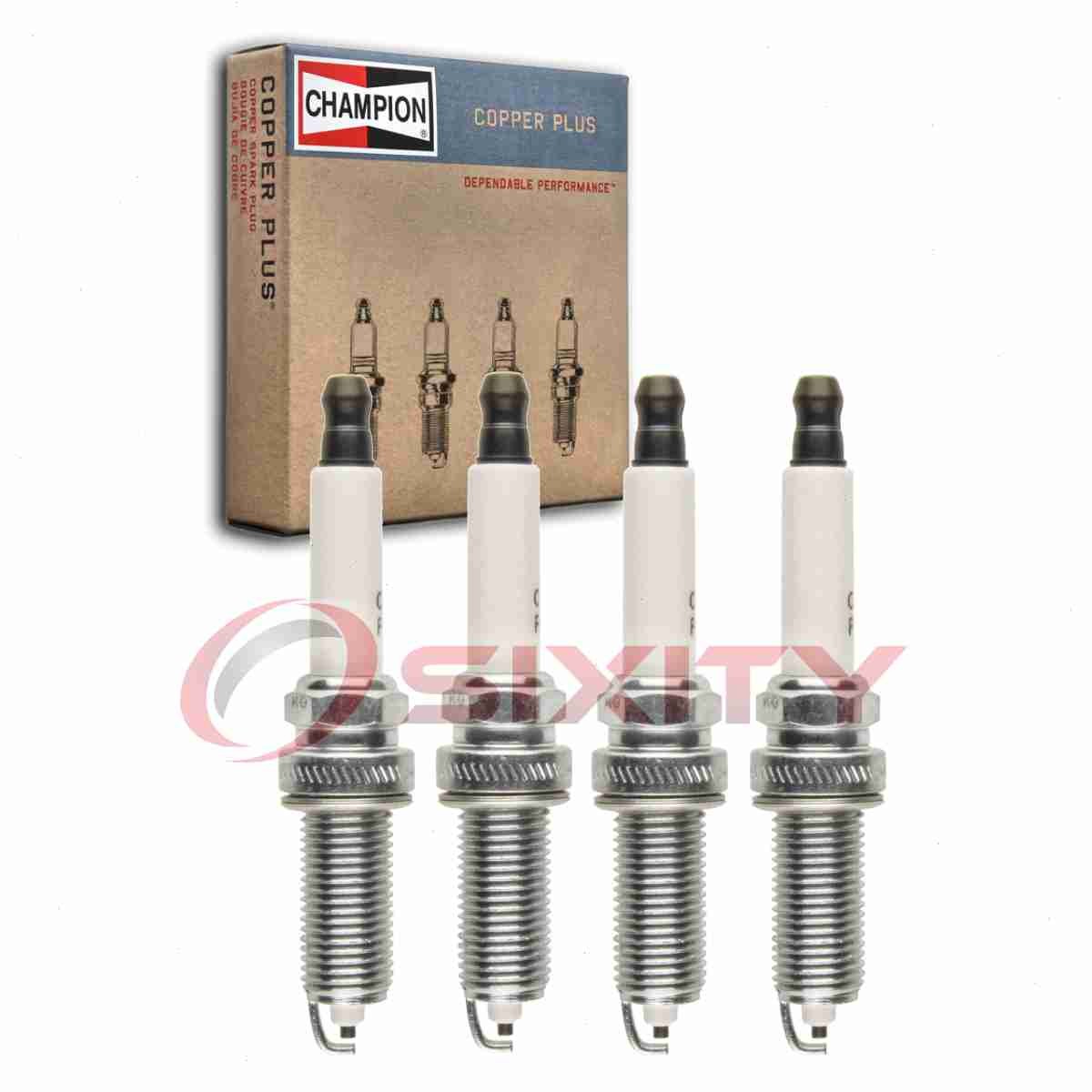 4 pc Champion Copper Plus Spark Plugs for 2009-2016 Toyota Corolla 1.8L L4 ae