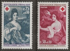 N° 1580/81**  PAIRE CROIX-ROUGE 1968