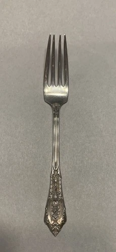 Rose Point Sterling Youth Fork by Wallace - 6”