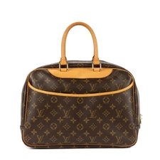 Louis Vuitton Brown Deauville Handbag Monogram Canvas