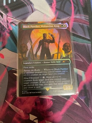 MTG - BLACK PANTHER WAKANDAN KING - MYTHIC - RAINBOW FOIL - NM - SLD - 1747