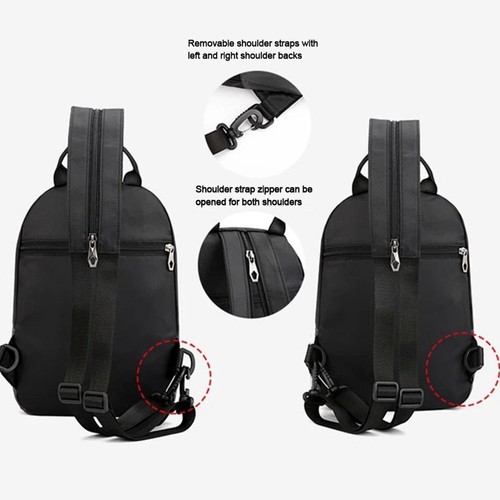 Men's Lightweight Daypack - Small Fashion Rucksack, Travel Crossbody Backpack - Picture 10 of 16