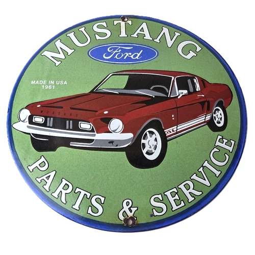 Vintage Ford Sign - Mustang Ford Automobile Service Gas Station Sign