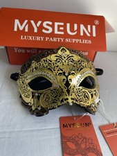 Myseuni Luxury Masquerade Ball Mask Unisex Adult Halloween Costume