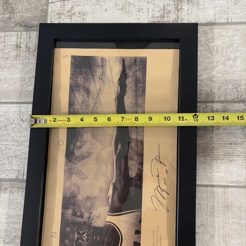 Michael Jordan Wings Poster Print 32” x 12” Framed Facsimile Auto Print - Afbeelding 14 van 15