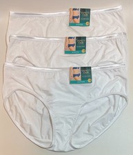 NWT 3 Vanity Fair Illumination Hipster Panties 18107 White Size 8/XL