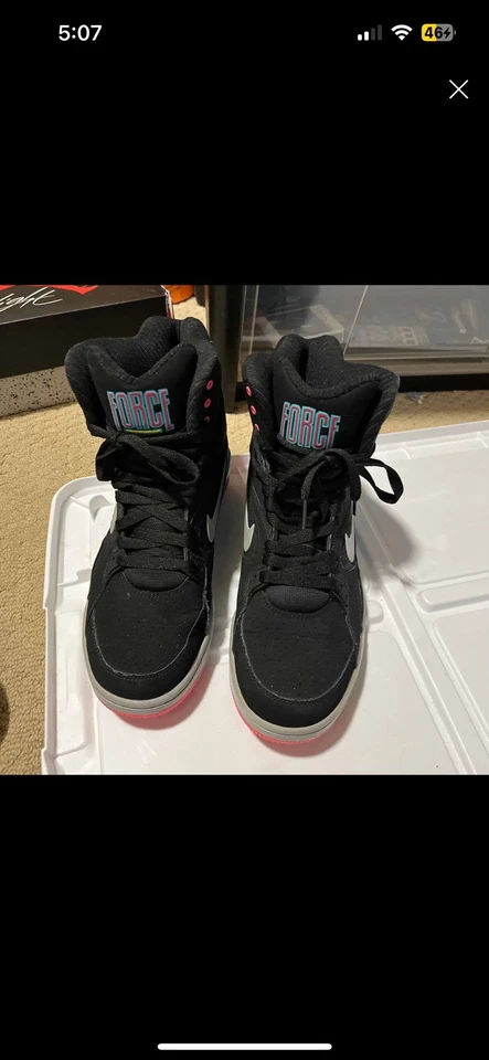 Nike Air Command Force Spurs 2014 Men's High Top Sz 9 684715-001 David Robinson - Image 3 of 4