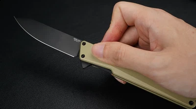 Oknife AION Linerlock Folding Knife 3.5" Nitro V Steel Blade Aluminum Handle