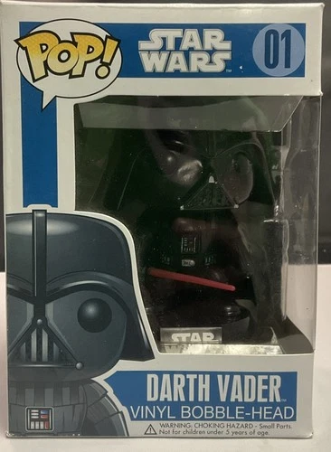 Funko Pop Star Wars Darth Vader #01 Original Release Blue Box Large Font VAULTED
