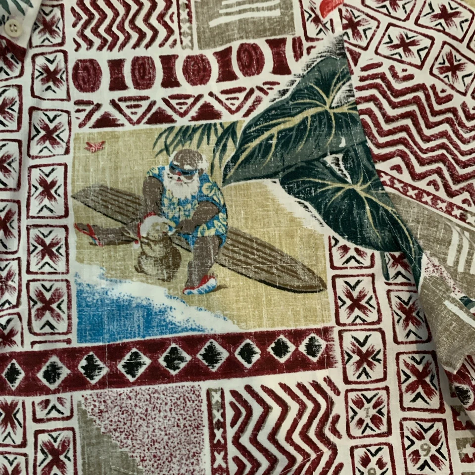 Reyn Spooner Medium Mele Kalikimaka Limited Christmas Pullover Surfing Santa XL - Image 4 of 4