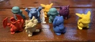 VTG Pokemon Erasers 1993 Toy Island 3D  Lot Of 9.  Pikachu , + More.