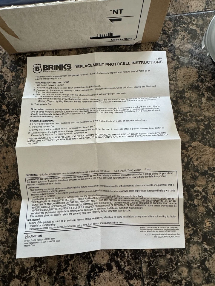 QTY 6 Brinks 7265 Dusk to Dawn Replacement Photo Cell Sensor NEW - Image 4 of 4