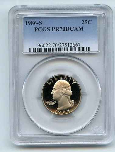1986-S Washington Quarter Proof — photo from another recent sale