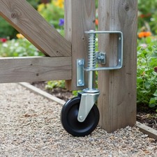 4-Inch Spring Loaded Gate Caster with Swivel Action and Heavy-Duty Support