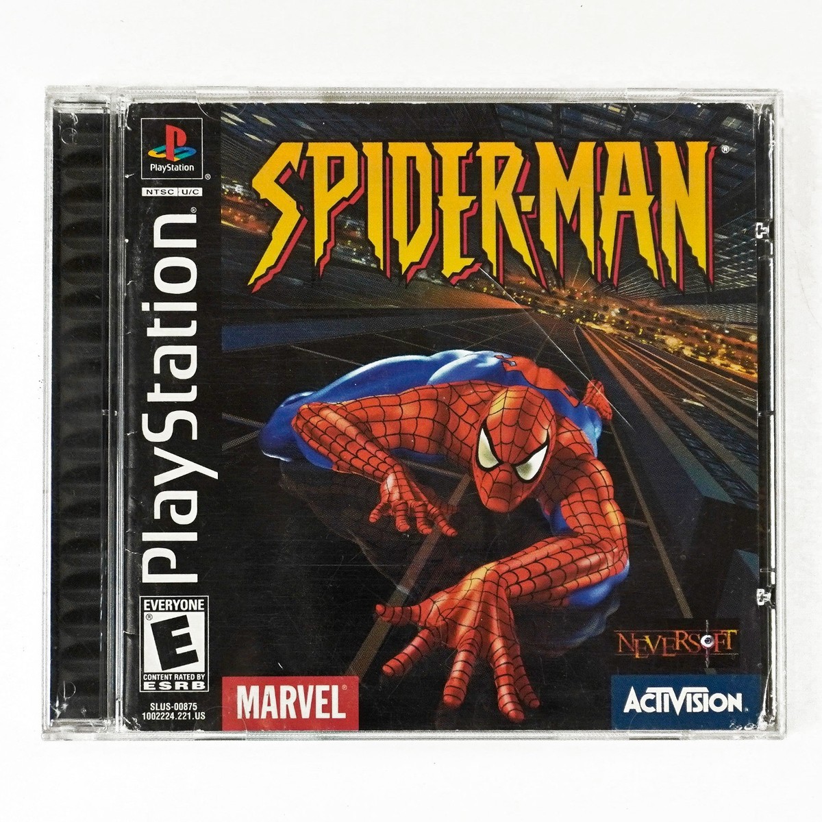 Spider-Man (Sony PlayStation 1 PS1, 2000) Black Label -A