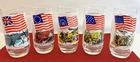 VTG Coca Cola Heritage Collector Patriotic Glasses Set of 5  American Flags