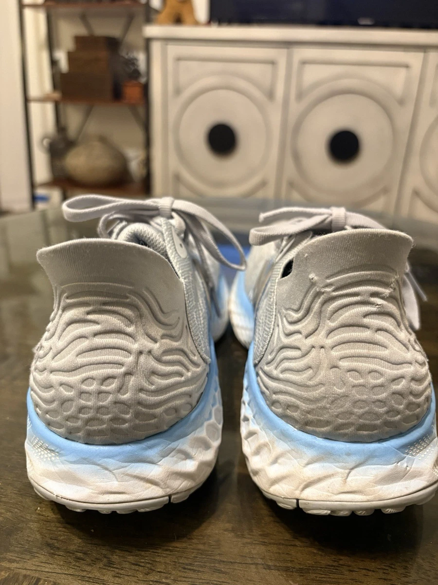 Zapatilla deportiva para correr New Balance 10 gris/azul/blanco de malla baja con cordones para hombre