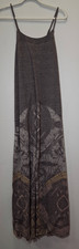 Free People womens small maxi dress rust brown earthtone whimsical beach boho