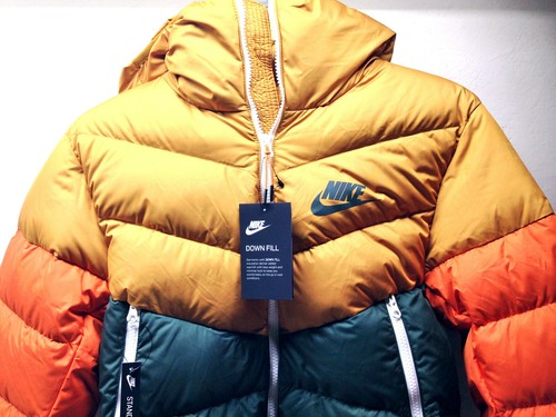 Nike Down Fill Windrunner Jacket - Men's Gold Suede/Galactic Jade - Mens