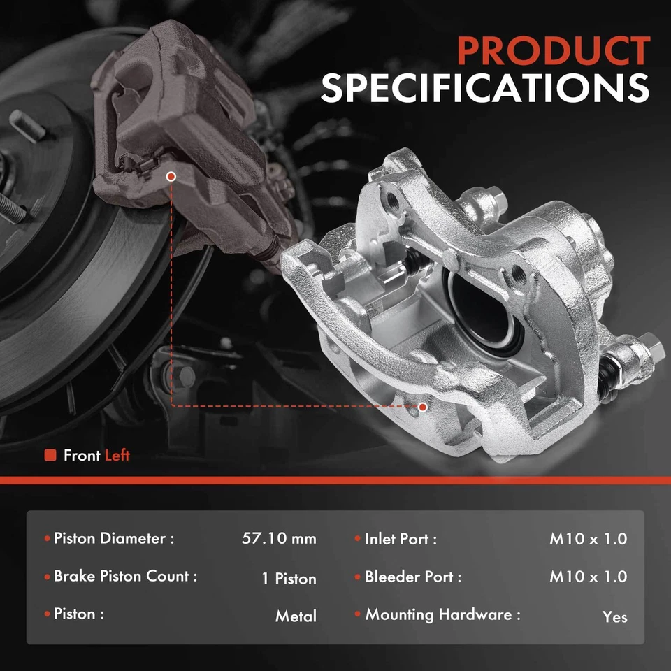 Суппорт дискового тормоза с кронштейном для Nissan Versa Cube Tiida 1,8 л передний левый драйвер - Изображение 2 из 4