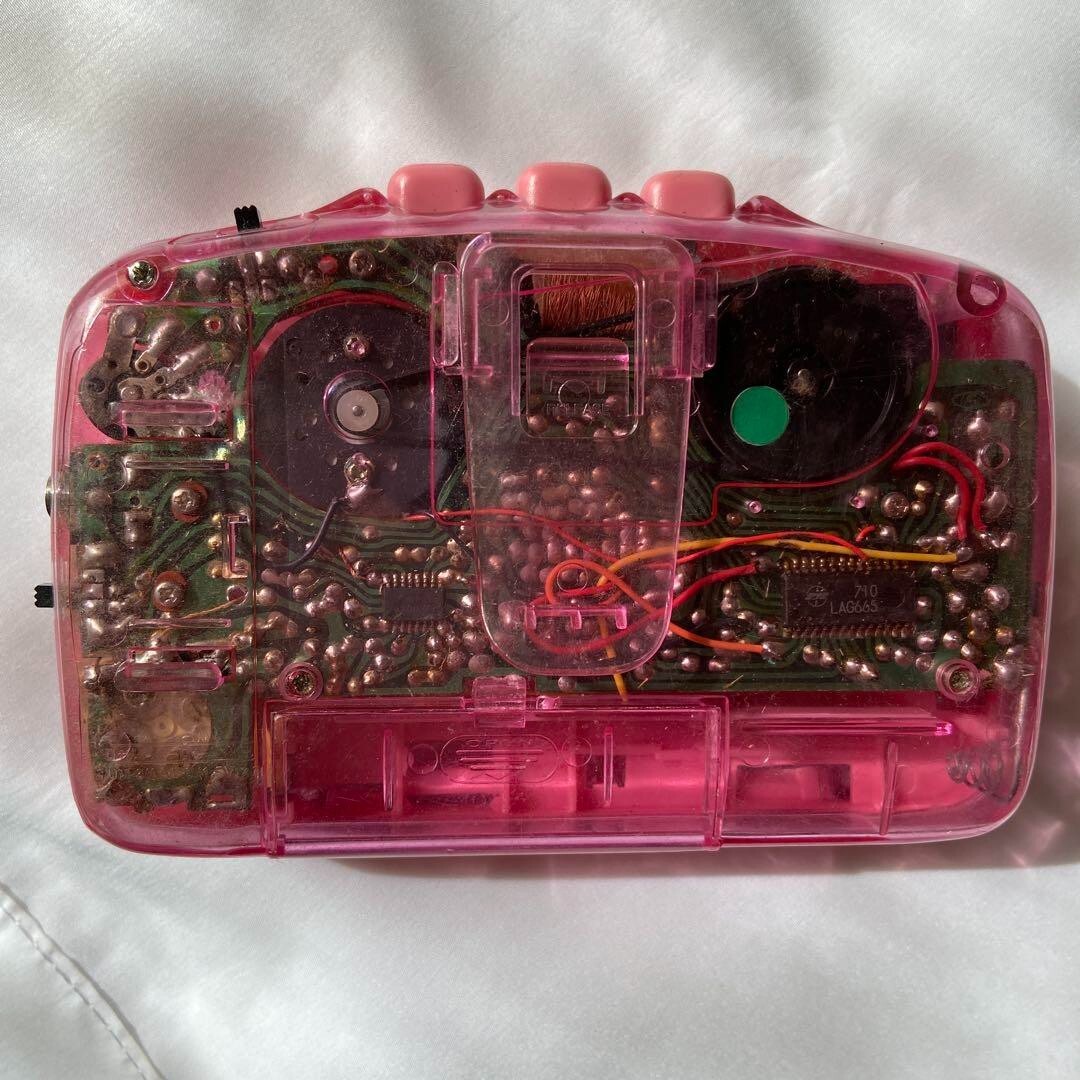★超レア★　ハローキティ 　スケルトンラジオ付カセットプレーヤー ピンク Hello KiTty AM FM Radio Cassette Player 2980 Sanrio USED F/S | eBay