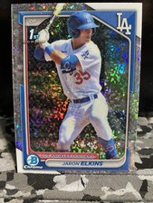 Jaron Elkins 1st Mini Diamond 2024 Bowman Chrome LA Dodgers Refractor