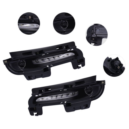 Pair For 2012-16 Jeep Grand Cherokee SRT8 LED Front DRL Bumper Fog Lights Lamp - Picture 24 of 24