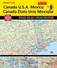 Canada USA Road Atlas - Ring-bound By MapArt Publishing - VERY GOOD