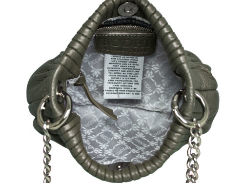 Bodhi Oliver Verde Cadena L Cuero Guijarro Bandolera Monedero Bolso sin asas Bolso Plisado Nuevo con Etiquetas - Imagen 2 de 3