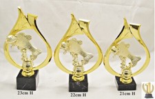 Angler/Fischen/FischerTrophäe / Pokal 3er set oder einzeln incl. Beschriftung