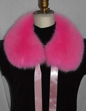 Real Pink Fox Fur Collar New Manufactured in the US New