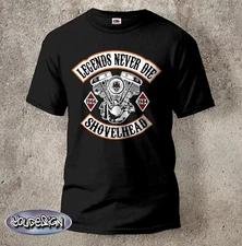 Shovelhead Motorcycle Shirt Cult T-Shirt Legends Motor Motorcycle Cylinder S-5XL