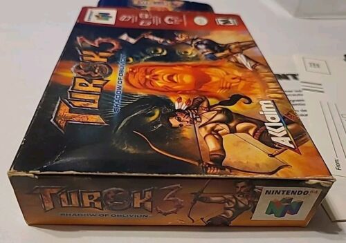 Turok 3: Shadow of Oblivion (Nintendo 64, 2000) Box Manual Complete CIB N64 - Picture 5 of 10