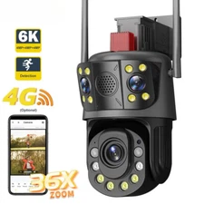 6K 12MP WiFi Camera Outdoor Human Detection PTZ Night Vision Video Surveillance