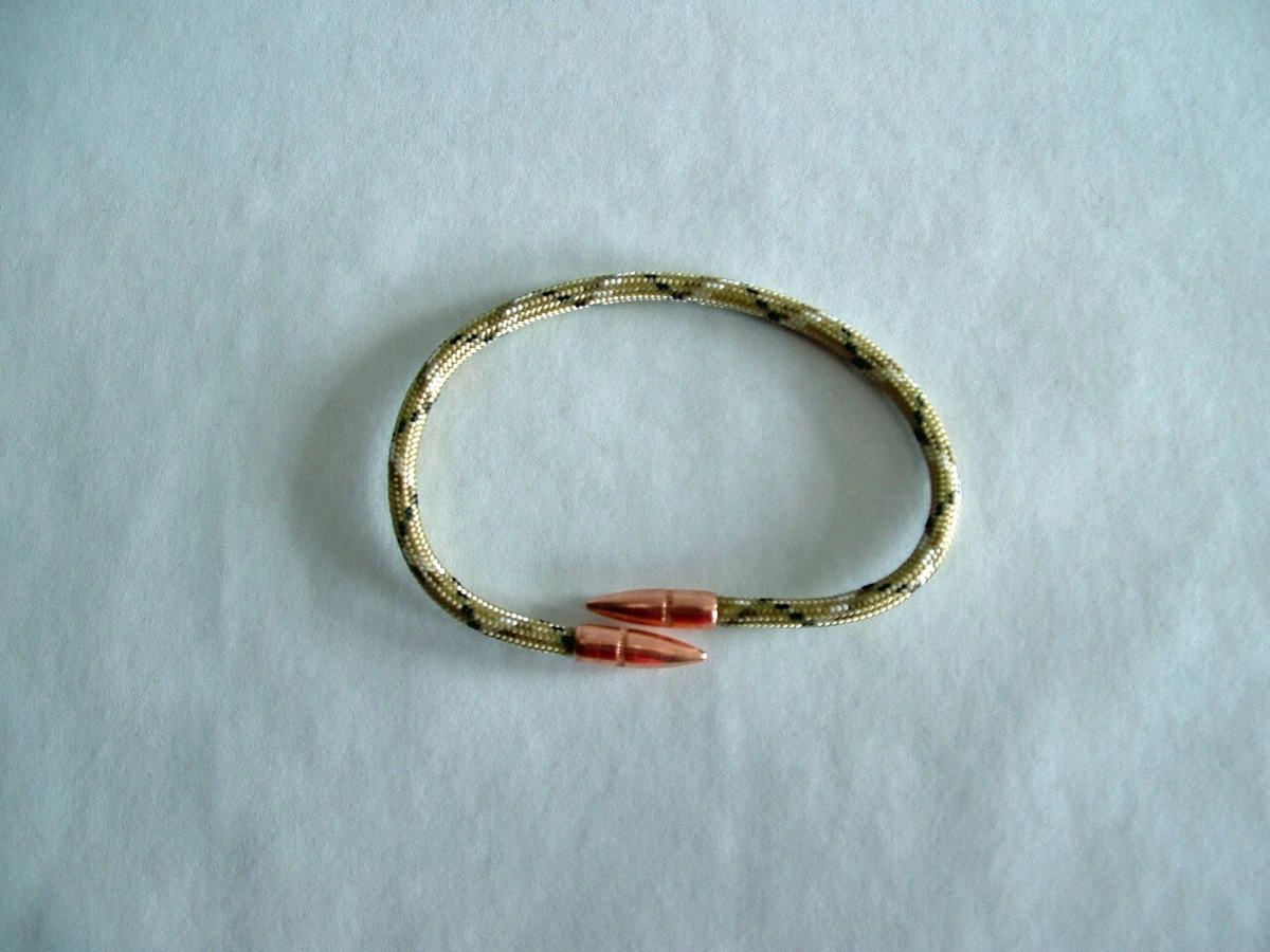 Paracord bracelet Men Women Hand Made USA brass shell casing