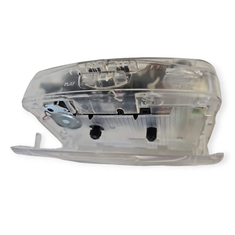 Rare Clear Jensen AM/FM Cassette Walkman TJ-CAS-CLR Portable Radio - Image 3 of 4