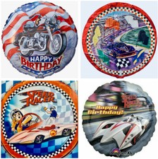 Speed Racer Motor Speedway 18" Motorcycle Happy Birthday Foil Mylar Balloon