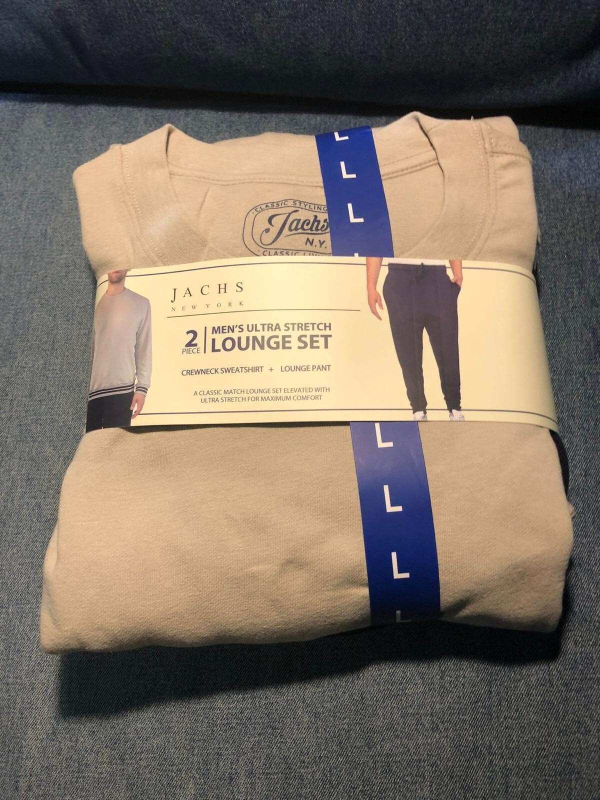 JACHS NY Men's 2piece Loungewear Set Size M/XL/XXL Navy & Grey. Ultra