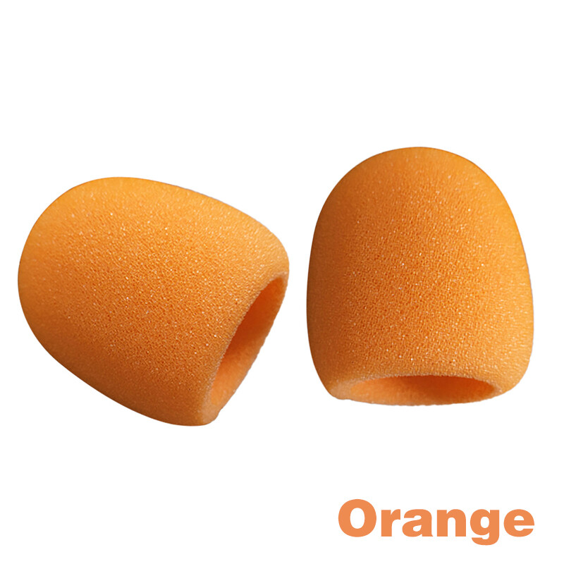 10 Pcs of Orange Microphone Covers With Sponge Covers And Thickened Microphones