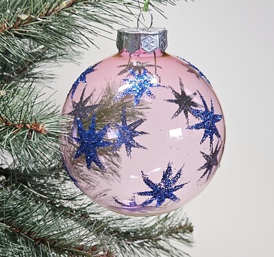 Christmas ball glass hand painted Christmas Tree ornament 8cm Mix and Match