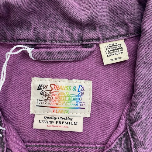 RRP 140€ Levi's Orgullo Hombre Violeta Vaqueros Liberation Camionero Talla XL - Imagen 4 de 10