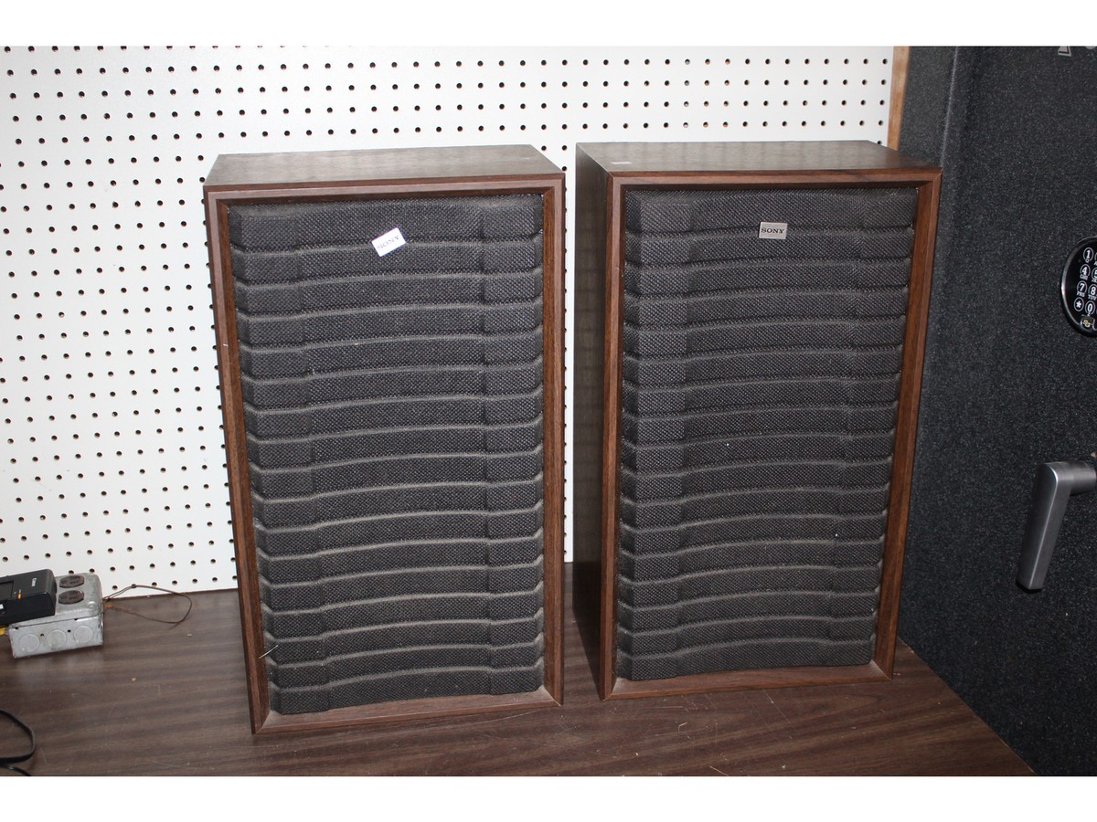 Vintage Wood Grain Sony SS-810 Speaker Pair Ohm 20w Watt RMS