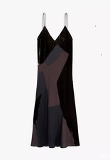 ZARA LIMITED EDITION 2-IN-1 DRESS SIZE XS Grey TAUPE REF 4786/401 NWT VELVET MIX