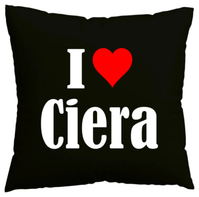 Kissenbezug I Love Ciera Ich liebe Ciera Schwarz 155332