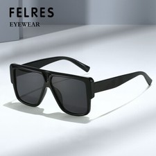 Unisex Square Double Bridge Pilot Sunglasses Retro Outdoor Shade Glasses UV400