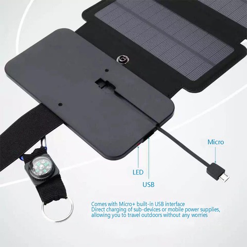 Tragbares Handy Ladegerät Panel Solar Power Bank Outdoor Camping - Bild 6 von 9
