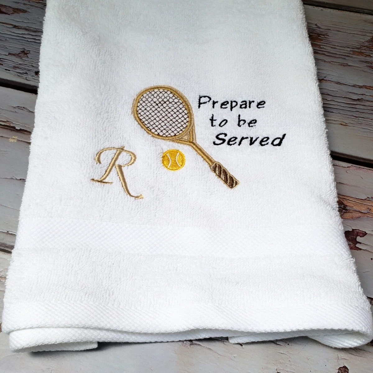 Personalised tennis towel cheap