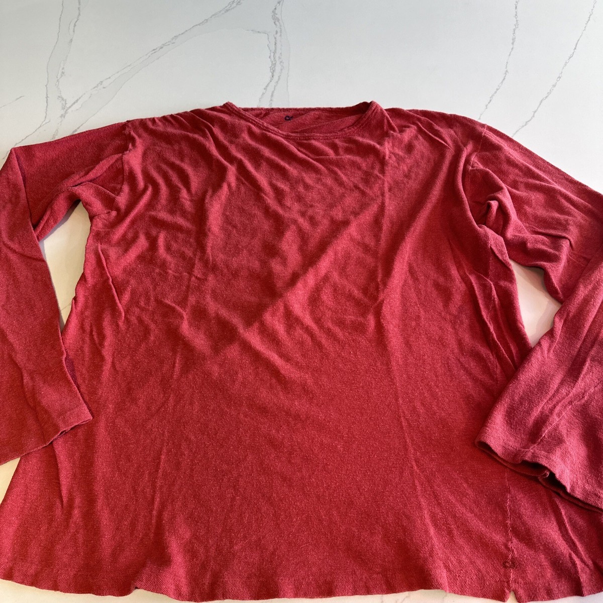 45rpm Size 7 XL Red Indigo Cotton Long Sleeve T-Shirt | eBay