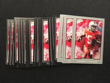 Lot (35) GARRETT WILSON Jets OSU 2022 SAGE Artistry Football base + silver cards